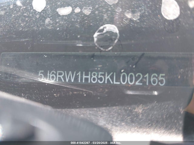5J6RW1H85KL002165 Honda Cr-v Ex-l