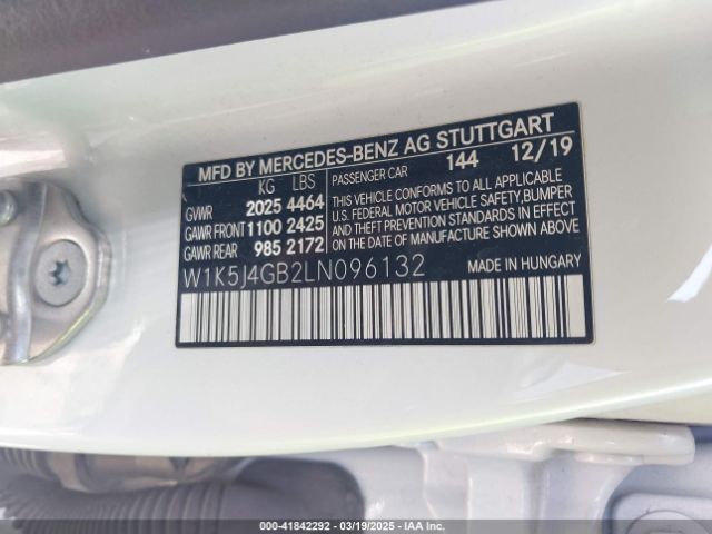 2020 MERCEDES-BENZ CLA 250 W1K5J4GB2LN096132 Photo 8