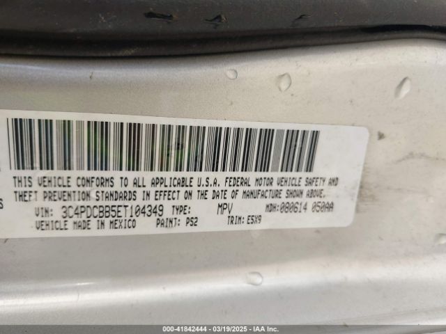 3C4PDCBB5ET104349 Dodge Journey Sxt