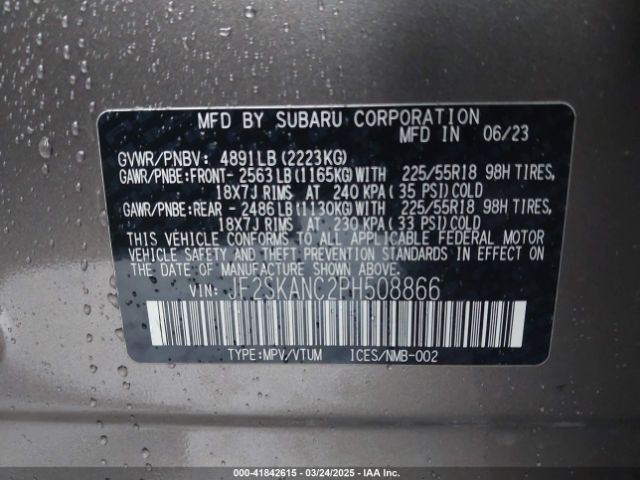 JF2SKANC2PH508866 Subaru Forester Limited