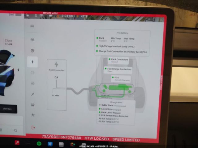 7SAYGDEF6NF376488 Tesla Model Y Performance Dual Motor All-wheel Drive