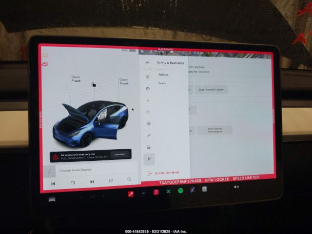 7SAYGDEF6NF376488 Tesla Model Y Performance Dual Motor All-wheel Drive