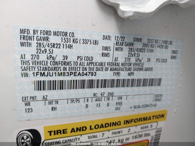 Ford Expedition Platinum 2023 1FMJU1M83PEA04793 Image 9