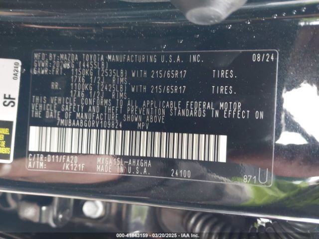 7MUBAABG0RV109824 Toyota Corolla Cross Le