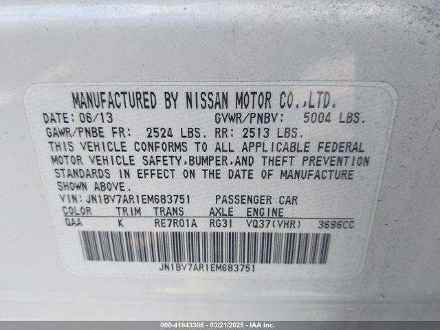 Infiniti Q50 Premium 2014 JN1BV7AR1EM683751 Image 9