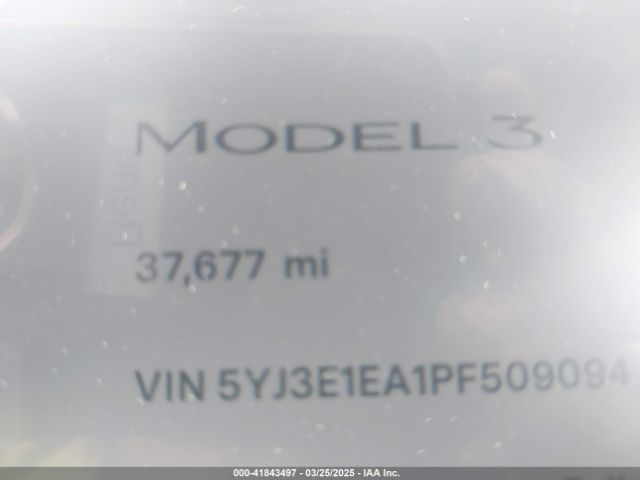 5YJ3E1EA1PF509094 Tesla Model 3 Rear-wheel Drive