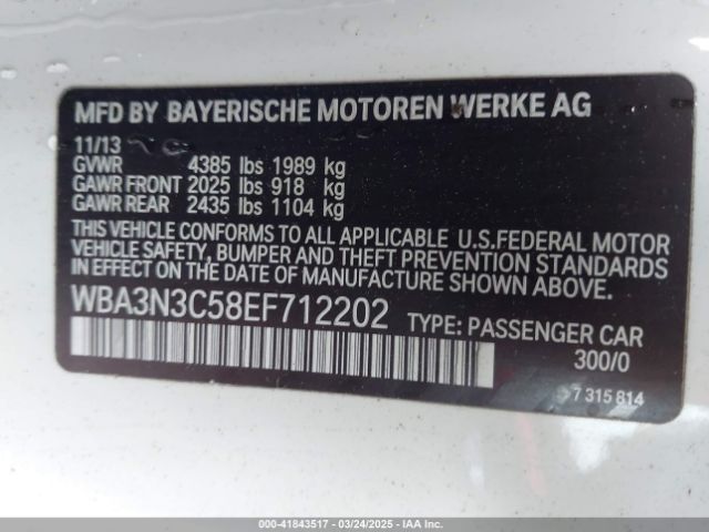 WBA3N3C58EF712202 BMW 428i