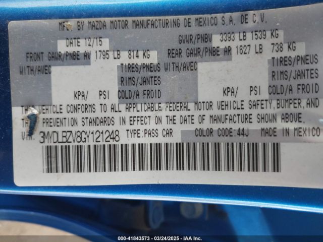 3MYDLBZV8GY121248 Scion IA
