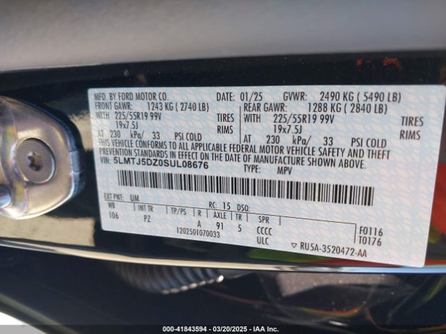 5LMTJ5DZ0SUL08676 Lincoln Corsair Grand Touring