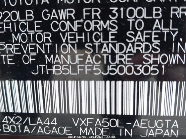 JTHB5LFF5J5003051 Lexus Ls 500