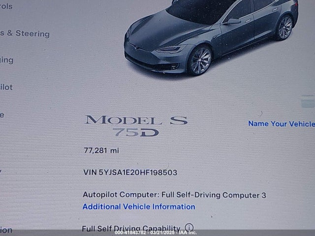 2017 TESLA MODEL S 5YJSA1E20HF198503 Photo 6