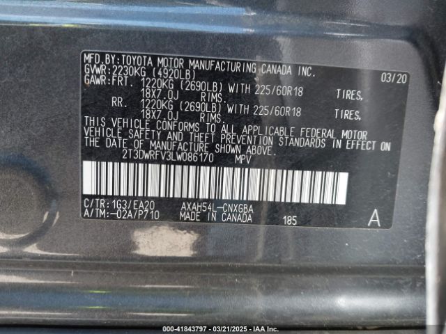 2T3DWRFV3LW086170 Toyota a25-fxz, 3nm+4nm