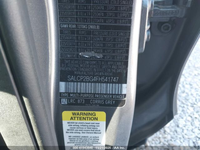 SALCP2BG4FH541747 Land Rover Discovery Sport Se