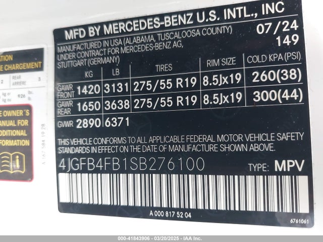 4JGFB4FB1SB276100 Mercedes-Benz Gle 350 4matic