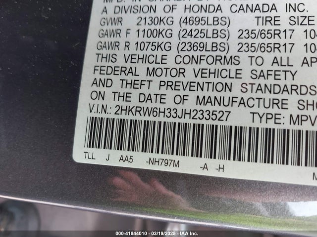 2HKRW6H33JH233527 Honda CR-V LX