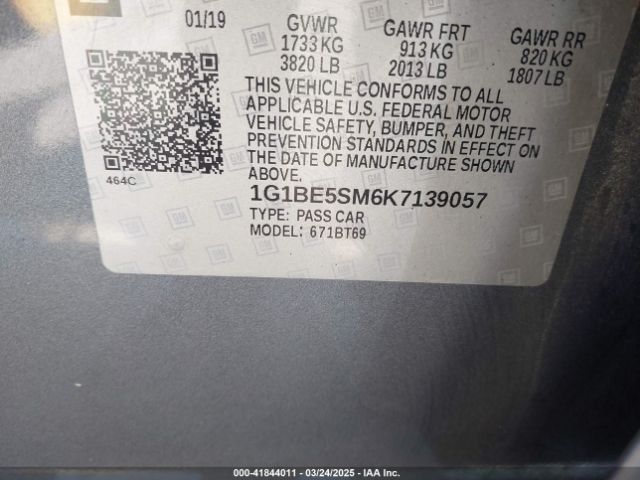 1G1BE5SM6K7139057 Chevrolet CRUZE LT