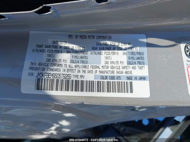 JM3KFBEM9S0579269 Mazda Cx-5 2.5 S Premium Plus