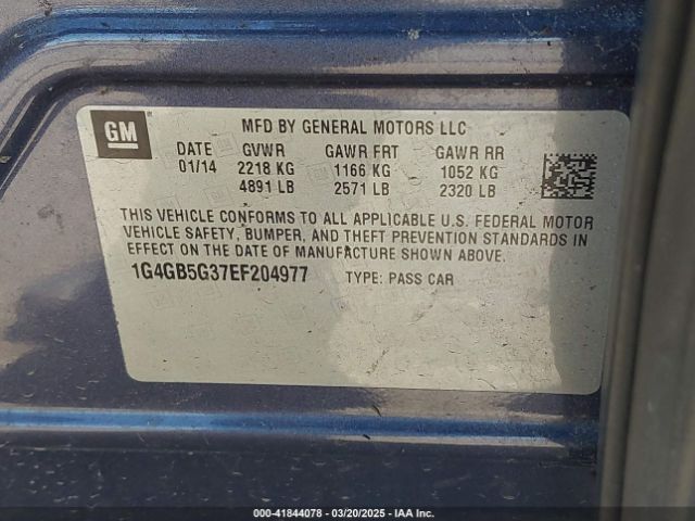1G4GB5G37EF204977 Buick Lacrosse Leather Group