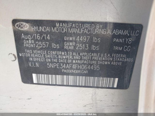 5NPE34AF4FH064495 Hyundai Sonata Sport