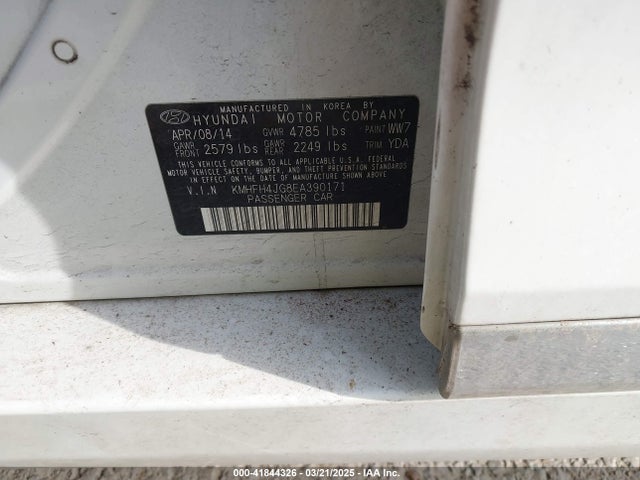 KMHFH4JG8EA390171 Hyundai Azera Limited