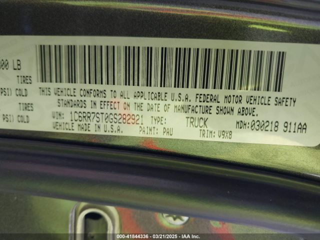 1C6RR7ST0GS282921 RAM 1500 Tradesman