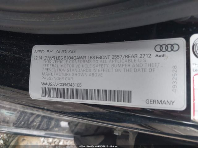 2015 AUDI A6 WAUGFAFC0FN043105 Photo 8