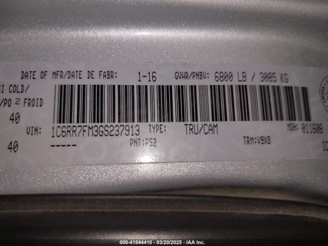 1C6RR7FM3GS237913 RAM 1500 St