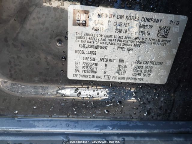 KL4CJASB1KB846492 Buick Encore Fwd Preferred