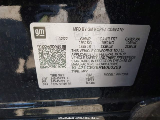 KL47LCE26RB000209 Buick Envista Avenir Fwd