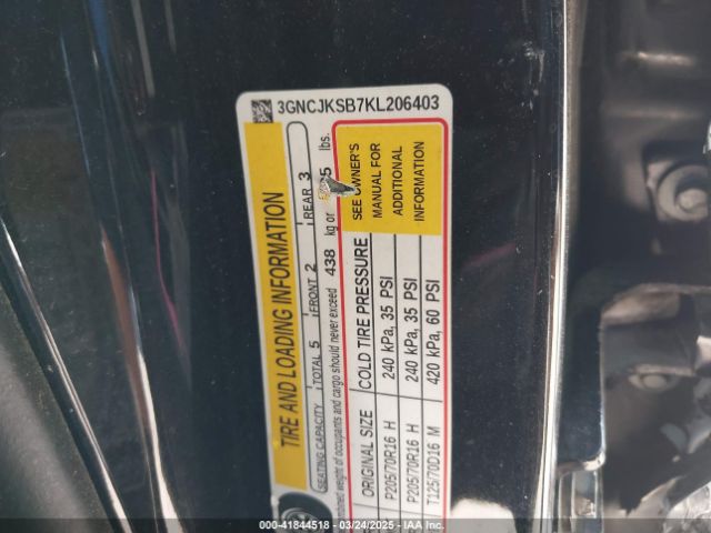 3GNCJKSB7KL206403 Chevrolet TRAX LS