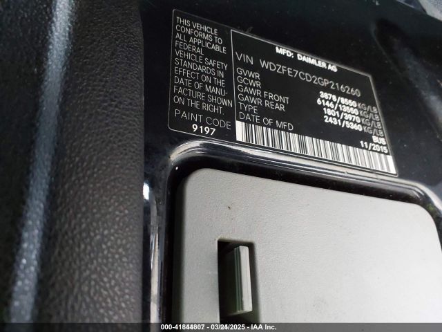 WDZFE7CD2GP216260 Mercedes-Benz Sprinter 2500 Normal Roof