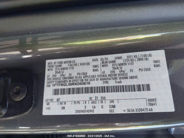1FTFW2L56RKD65618 Ford F-150 Stx