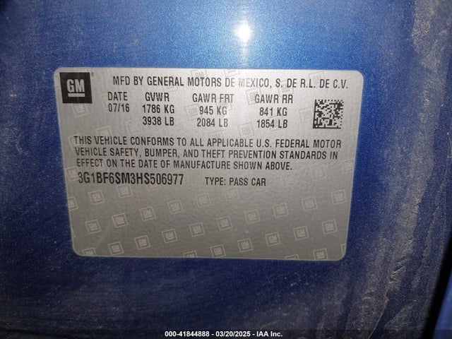Chevrolet Cruze Premier Auto 2017 3G1BF6SM3HS506977 Image 9