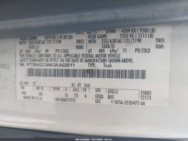 1FTBW2CM4GKA02611 Ford Transit-350