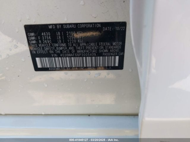 4S3BWAF66P3005429 Subaru na, u5