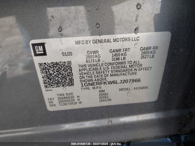 1GNERFKW6LJ207966 Chevrolet Traverse Fwd Ls