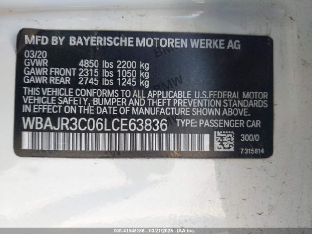 WBAJR3C06LCE63836 BMW 530I