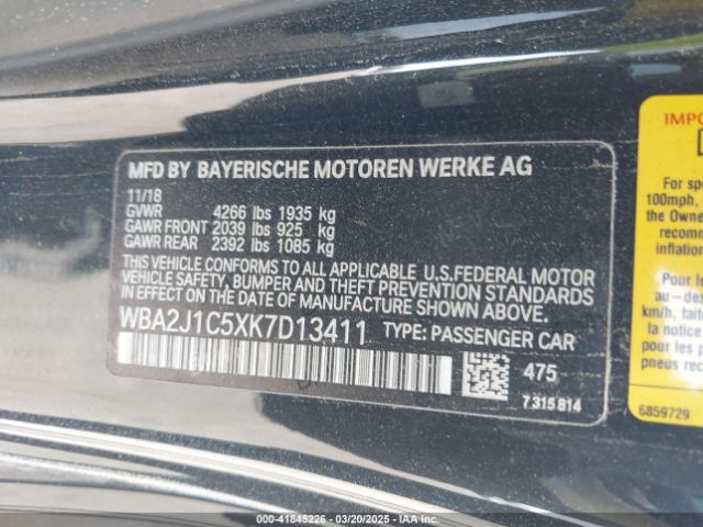 2019 BMW 230I WBA2J1C5XK7D13411 Photo 8