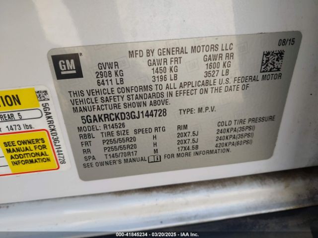 5GAKRCKD3GJ144728 Buick Enclave Premium