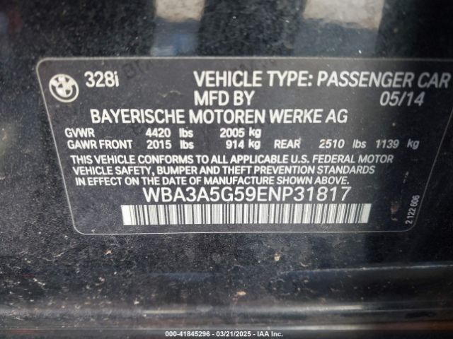 WBA3A5G59ENP31817 BMW 328I