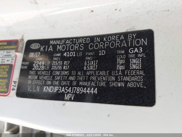 KNDJP3A54J7894444 KIA SOUL +