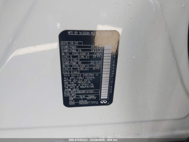 2021 INFINITI QX50 3PCAJ5BA2MF101522 Photo 8