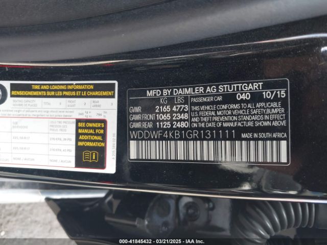 WDDWF4KB1GR131111 Mercedes-Benz C 300 4matic/luxury 4matic/sport 4matic