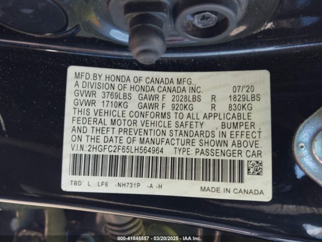 2HGFC2F65LH564964 Honda Civic Lx