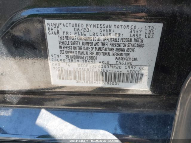 3N1AB8BV5LY288004 Nissan Sentra