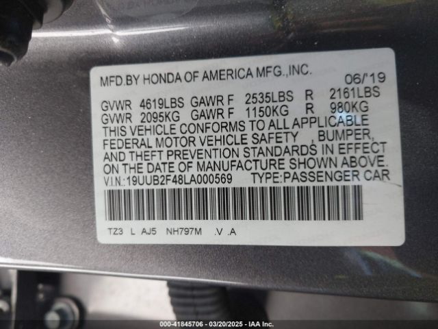 19UUB2F48LA000569 Acura Tlx Tech Package