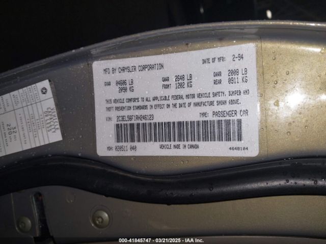 1994 CHRYSLER CONCORDE 2C3EL56F1RH246123 Photo 8