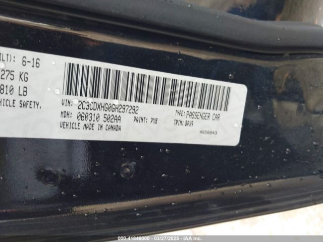 2C3CDXHG0GH297292 Dodge Charger Sxt
