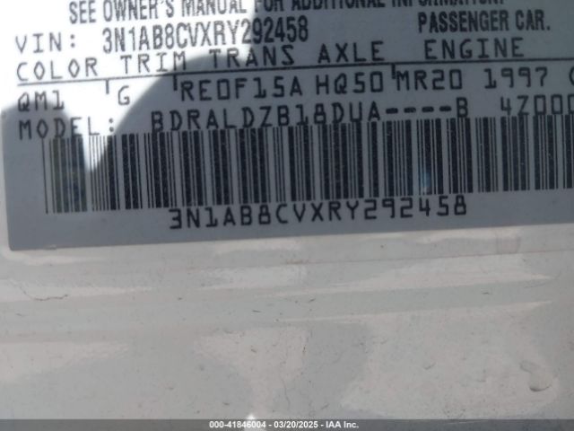 3N1AB8CVXRY292458 Nissan Sentra Sv Xtronic Cvt