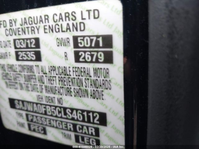 2012 JAGUAR XF SAJWA0FB5CLS46112 Photo 8